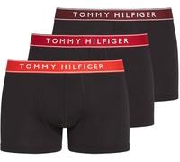 Tommy Hilfiger Herren 3er Pack Boxershorts Trunks mit Logobund, Mehrfarbig (Hot Heat/Med Red/Dp Rge), M