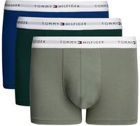 Tommy Hilfiger Herren 3er Pack Boxershorts Trunks mit Logobund, Mehrfarbig (Hunter/Stonewash Gr/des Sky), XL