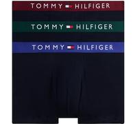 Tommy Hilfiger Herren 3er Pack Boxershorts Trunks mit Logobund, Mehrfarbig (ORN Grn/Dp Rge/WDG Blu), M