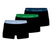 TOMMY HILFIGER Herren Boxershorts, 3er Pack - Trunks, Logo, Cotton Stretch Schwarz/Blau/Grün S