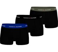 Tommy Hilfiger Herren 3er Pack Boxershorts Trunks mit Logobund, Mehrfarbig (WDG Blu/Blk/Utlty OLV), XL