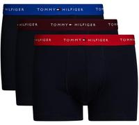 Tommy Hilfiger Herren 3er Pack Boxershorts Trunks mit Logobund, Schwarz (Bright Blue/Deep Crim/Deep Rouge), S