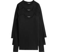 Longsleeve mit Label-Stitching im 3er-Pack XXL men Black
