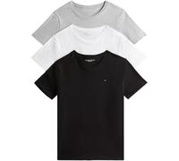Tommy Hilfiger Herren 3er Pack T-Shirts Kurzarm Slim Fit, Mehrfarbig (White/Black/Grey Heather), XS