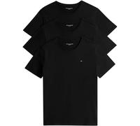Tommy Hilfiger Herren 3er Pack T-Shirts Kurzarm Slim Fit, Schwarz (Black/Black/Black), L