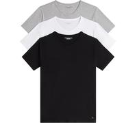 Tommy Hilfiger Herren STRETCH VN Tee SS 3PACK UM0UM03137 Langarmhemd, Mehrfarbig (Black/White/Grey Heather), XL