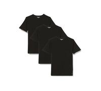 Tommy Hilfiger Herren 3er Pack T-Shirts Kurzarm Stretch V-Ausschnitt, Schwarz (Black/Black/Black), L