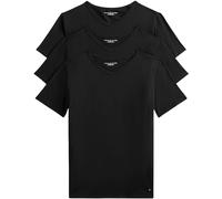 Tommy Hilfiger T-Shirt mit abgerundetem V-Ausschnitt im 3er-Pack in Black, Größe S