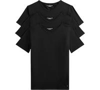 Tommy Hilfiger Herren STRETCH VN Tee SS 3PACK UM0UM03137 Langarmhemd, Schwarz (Black/Black/Black), XXL