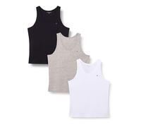 Tommy Hilfiger Herren 3er Pack Tank Tops aus Baumwolle, Mehrfarbig (Grey Heather/Black/White), M
