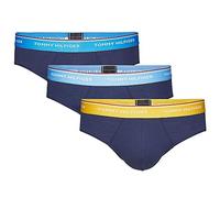 Tommy Hilfiger Herren 3P BRIEF Slip, per pack Blau (ETHEREALBLUE/FREESIA/HAWAINOCEAN 507), Small (Herstellergröße: SM)