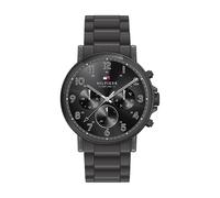 Tommy Hilfiger Herren 46mm Analog Multifunktions-Quarzuhr - 3 Hilfszifferblätter, Edelstahl- oder Lederarmband, 5 ATM Wasserdicht