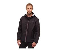 Tommy Hilfiger Herren Active Rain Slicker Jacke mit dreifarbigem Reißverschluss Regenjacke, Schwarz, M