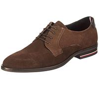 Tommy Hilfiger Herren Anzugschuhe Signature Hilfiger Suede Shoe aus Wildleder, Braun (Cocoa), 40 EU