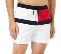 Tommy Hilfiger Herren Badehose Medium Drawstring Mittellang, Weiß (Th Optic White), L