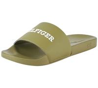 Tommy Hilfiger Herren Badeschuhe Pool Slide Badelatschen, Grün (Mash Green), 42