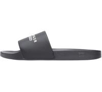 Pantolette TOMMY HILFIGER "TOMMY HILFIGER RAISED POOL SLIDE", Herren, Gr. 46, schwarz, Synthetik, Schuhe Pantolette, Sommerschuh, Badeschuh, Haussschuh mit Logoschriftzug (57194915-46) schwarz