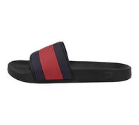 Tommy Hilfiger Herren Badeschuhe Rubber TH Flag Pool Slide Badelatschen, Schwarz (Black), 43 EU