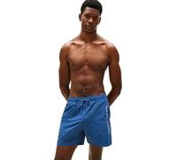 Tommy Hilfiger Herren Badeshorts Medium Drawstring mit Reißverschluss-Tasche, Blau (Aegean Sea), XL