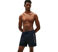 Tommy Hilfiger Herren Badeshorts Medium Drawstring mit Reißverschluss-Tasche, Blau (Desert Sky), S