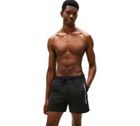 Tommy Hilfiger Herren Badeshorts Medium Drawstring mit Reißverschluss-Tasche, Schwarz (Black), XXL