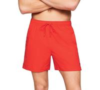Tommy Hilfiger Herren Badeshorts Medium Drawstring Mittellang, Rot (Daring Scarlet), M