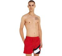 TOMMY HILFIGER Badeshorts Gummibund mit Tunnelzug mittelrot L