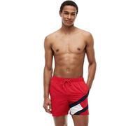 TOMMY HILFIGER Badeshorts Gummibund mit Tunnelzug mittelrot M
