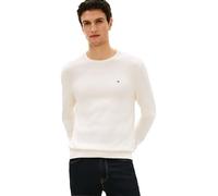 Tommy Hilfiger Herren Baumwolle, Einfarbig, Rundhalsausschnitt, Leichter, Erhältlich in Big & Tall Pullover zum Überziehen, Elfenbeinfarbenes Blütenblatt, X-Klein