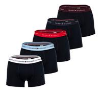 TOMMY HILFIGER Herren Boxershorts, 5er Pack - Trunks, Logo, Cotton Stretch Blau / L L Blau