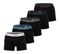 TOMMY HILFIGER Herren Boxershorts, 5er Pack - Trunks, Logo, Cotton Stretch Schwarz 2XL