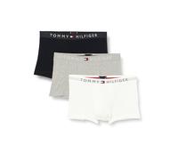 Tommy Hilfiger Herren Boxershorts Trunks Unterwäsche, Mehrfarbig (Grey Htr/White/Desert Sky), L
