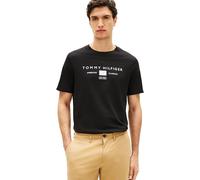 Tommy Hilfiger Herren Brand Love Mono Stack Tee Mw0mw42365 S/S T-Shirt, Black (Black), L