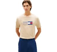Tommy Hilfiger Herren T-Shirt Kurzarm Brand Love Text Box aus Baumwolle, Beige (Sandalwood), XXL