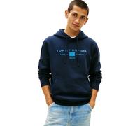 Tommy Hilfiger Herren Kapuzenpullover Brand Love TR Mono Stack – 100% Baumwolle – Desert Sky L
