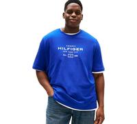 Tommy Hilfiger Herren BT-Hilfiger Stack Graphic Tee-B MW0MW42059 S/S T-Shirt, Blau, XXL, Blau (Keilblau), XXL