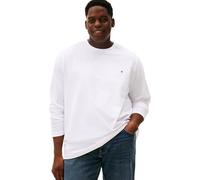 Longsleeve "BT-STRETCH SLIM FIT TEE-B mit Rundhals und Logo", Herren, Gr. 5XL, weiß, Single Jersey, Obermaterial: 95% Baumwolle, 4% Elasthan, 1% sonstige Fasern, TOMMY HILFIGER BIG & TALL, Basic, slim