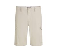 Cargoshorts TOMMY HILFIGER "HARLEM CARGO 1985", Herren, Gr. 32, N-Gr, beige (newsprint), Stoff, Obermaterial: 97% Baumwolle, 3% Elasthan, Basic, normal kniefrei, Hosen, in schlichtem Design (98863766-