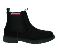 Tommy Hilfiger Herren Chelsea Boots aus Wildleder, Schwarz (Black), 44