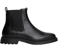 Tommy Hilfiger Herren Chelsea Boots Comfort aus Leder, Schwarz (Black), 45