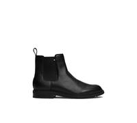 Tommy Hilfiger Herren Chelsea Boots Slip-On Stiefeletten (Schwarz, 42, EU Schuhgrößensystem, Erwachsene, Numerisch, M, 42)