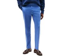 Chinohose TOMMY HILFIGER "CORE HARLEM ESSENTIAL TWILL", Herren, Gr. 33, Länge 32, blau (angora blau), Twill, Obermaterial: 97% Baumwolle, 3% Elasthan, casual, relaxed fit, Hosen, relaxed, basic, schli