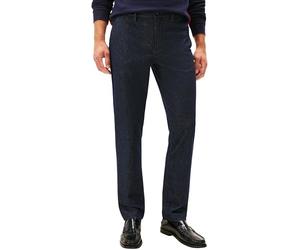 Tommy Hilfiger Herren Chino Hose Denton Brushed Marl Straight Fit, Blau (Desert Sky), 38W/36L