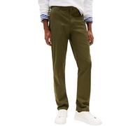 Tommy Hilfiger Herren Chino Hose Denton Printed Structure Straight Fit, Grün (Dark Greenery), 32W/38L