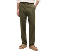 Chinohose TOMMY HILFIGER "DOVER 3/4 ELASTICATED TENCEL", Herren, Gr. 36, Länge 34, grün (dunkelgrünery), Web, Obermaterial: 65% Lyocell, 35% Baumwolle, regular fit lang, Hosen Chinohose, Regular Fit S