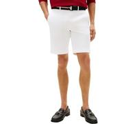 Tommy Hilfiger Herren Chino Shorts Denton Twill mit abnehmbarem Gürtel, Weiß (Th Optic White), 31W