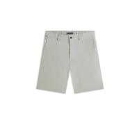 Chinoshorts TOMMY HILFIGER "DOVER", Herren, Gr. 32, N-Gr, hydrogen grau, Web, Obermaterial: 75% Polyester, 17% Baumwolle, 8% Elasthan, regular fit kniefrei, Hosen Chinoshorts, mit Flag-Stickerei (1296