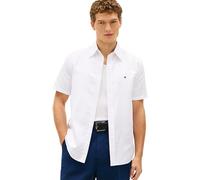 Tommy Hilfiger Herren Cl Linen Blend Solid Ss Rf Sht Mw0mw42450 S/S Shirt, White (White), XL