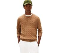 Tommy Hilfiger Herren Classic Cotton Cable Crew Neck MW0MW33132 Pullover Sweater, Braun, L, Braun (Highland Khaki Heather), L