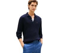 Tommy Hilfiger Herren Classic Cotton Cable Ls Polo Mw0Mw41955 Pullover, Blue (Desert Sky), XL